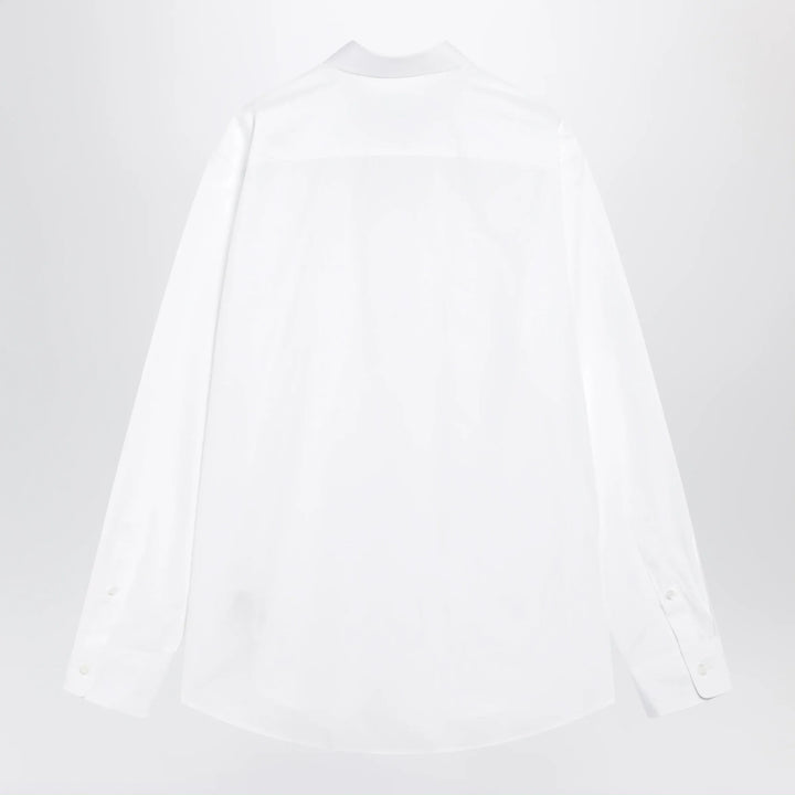 Burberry - Classic-fit cotton poplin shirt with Check trim, white Brand Apparel &amp; Accessories > Clothing > Shirts &amp; Tops