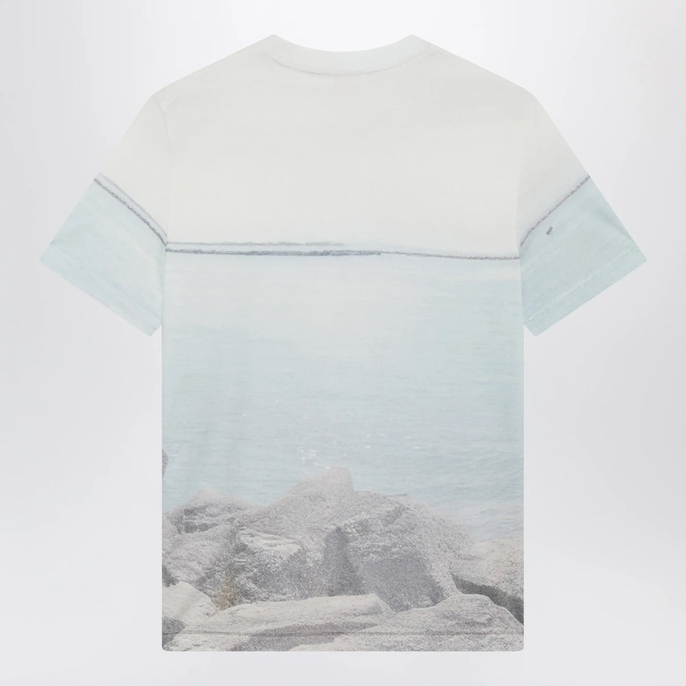 Chloé - Crewneck logo T-shirt in cotton jersey, Iconic Milk Brand Apparel & Accessories > Clothing > Shirts & Tops