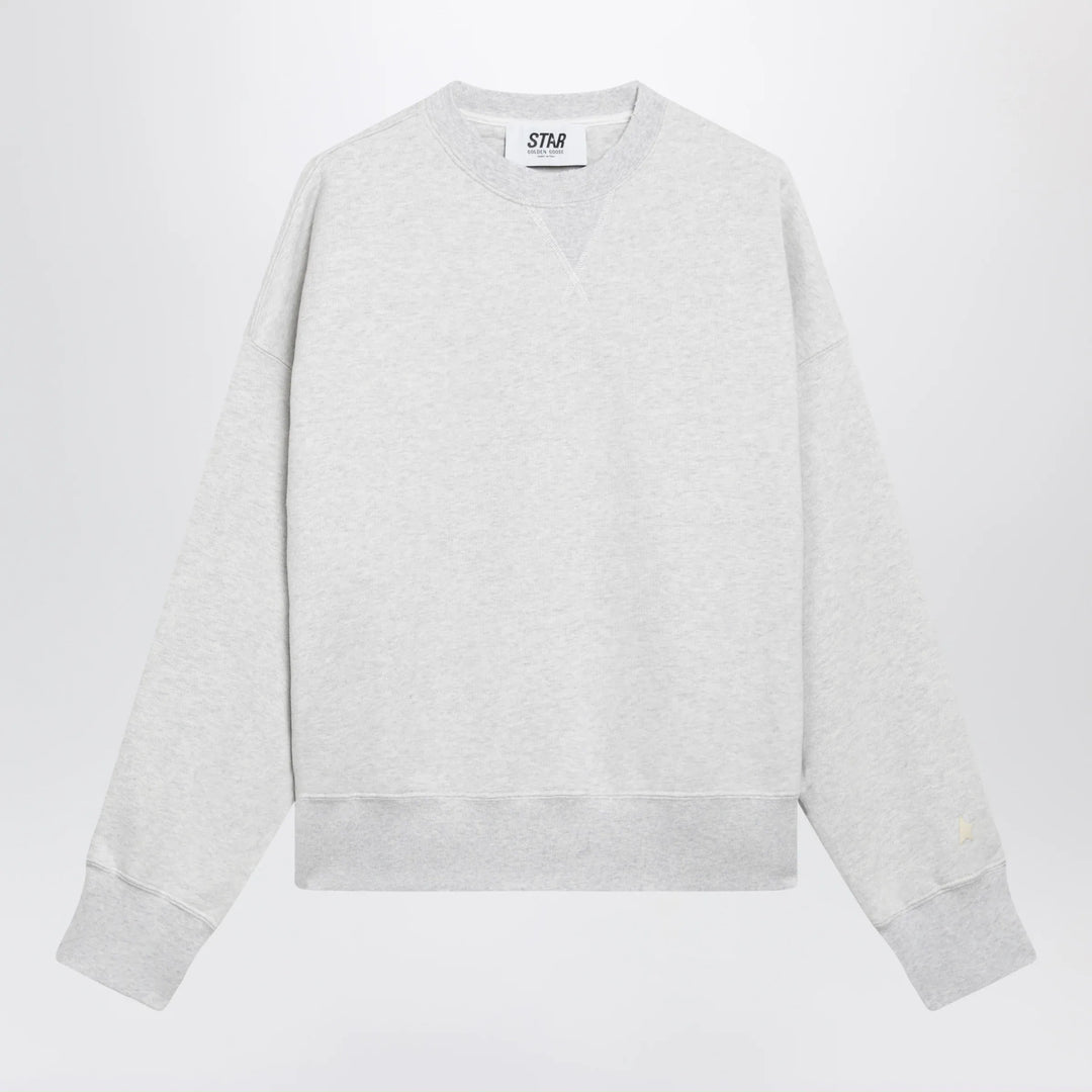 Golden Goose - Women's Star cropped oversized cotton hoodie in grey Brand Apparel & Accessories > Clothing > Shirts & Tops XS
