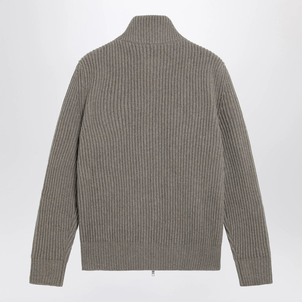 MM6 Maison Margiela - Beige mélange wool cardigan Brand Apparel & Accessories > Clothing > Shirts & Tops S