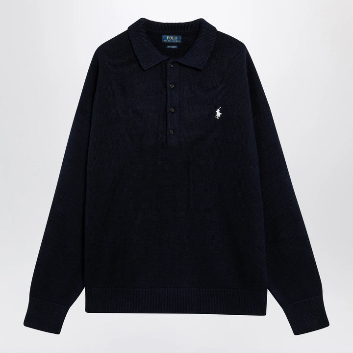 Polo Ralph Lauren - Navy blue polo sweater with flag motif Brand Apparel &amp; Accessories > Clothing > Shirts &amp; Tops S