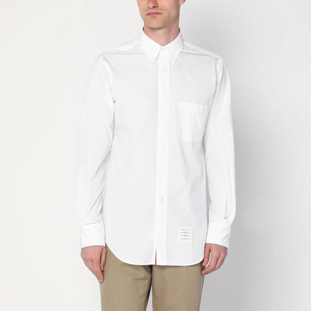 Thom Browne - White button-down cotton shirt Brand Apparel &amp; Accessories > Clothing > Shirts &amp; Tops 2
