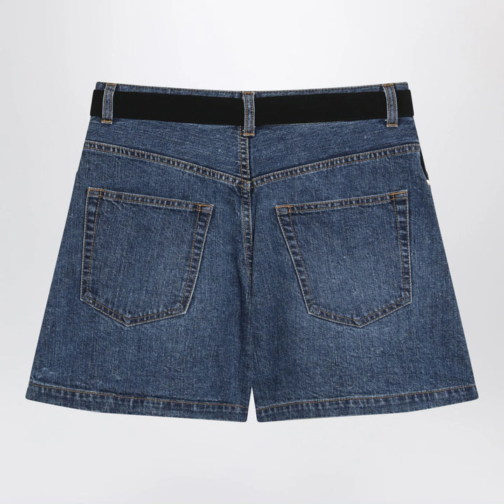 Sacai - Black wool and denim shorts Brand Apparel &amp; Accessories > Clothing > Shorts 2