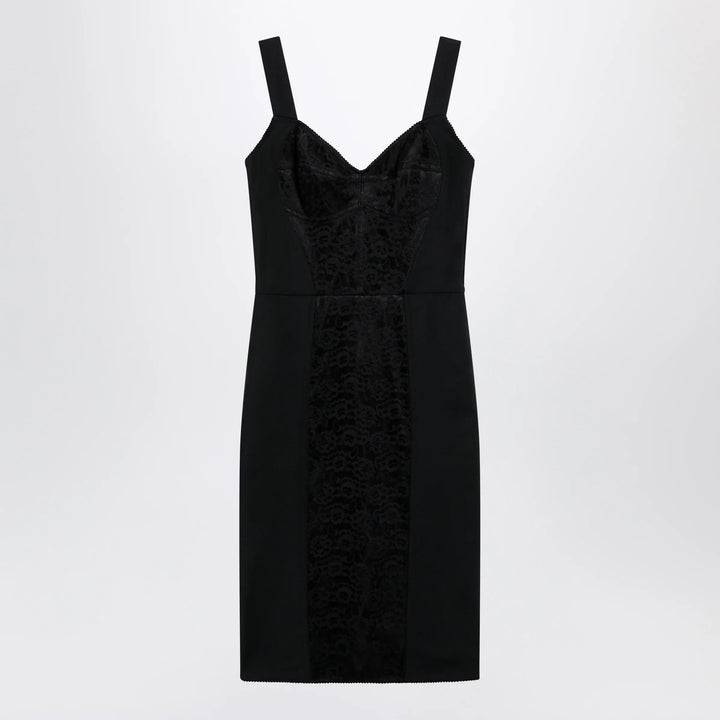 Dolce&amp;Gabbana - Black sheath dress with lace details Brand Apparel &amp; Accessories