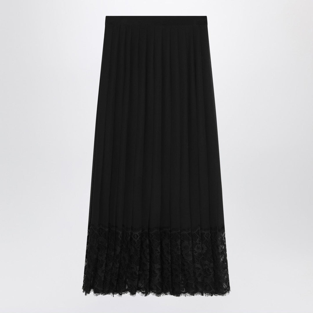 Apparel & Accessories 40  IT Dolce&Gabbana - Gonna midi in chiffon and black lace Brand