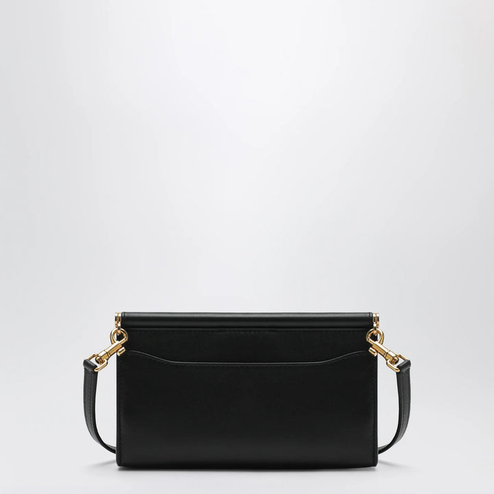 Dolce&amp;Gabbana - Plongé calfskin leather phone bag in black Brand Apparel &amp; Accessories TU