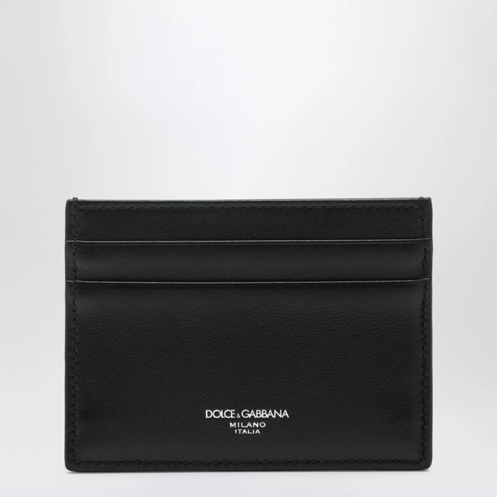 Dolce&amp;Gabbana - Woven plongé calfskin card holder in black Brand Apparel &amp; Accessories TU