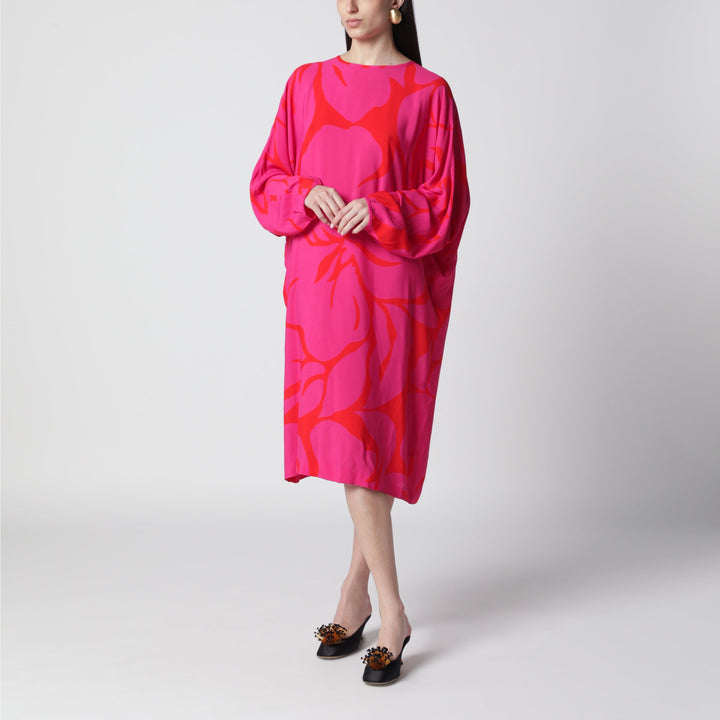 Apparel &amp; Accessories Dries Van Noten - Dress with Fuchsia Print in Viscose Brand