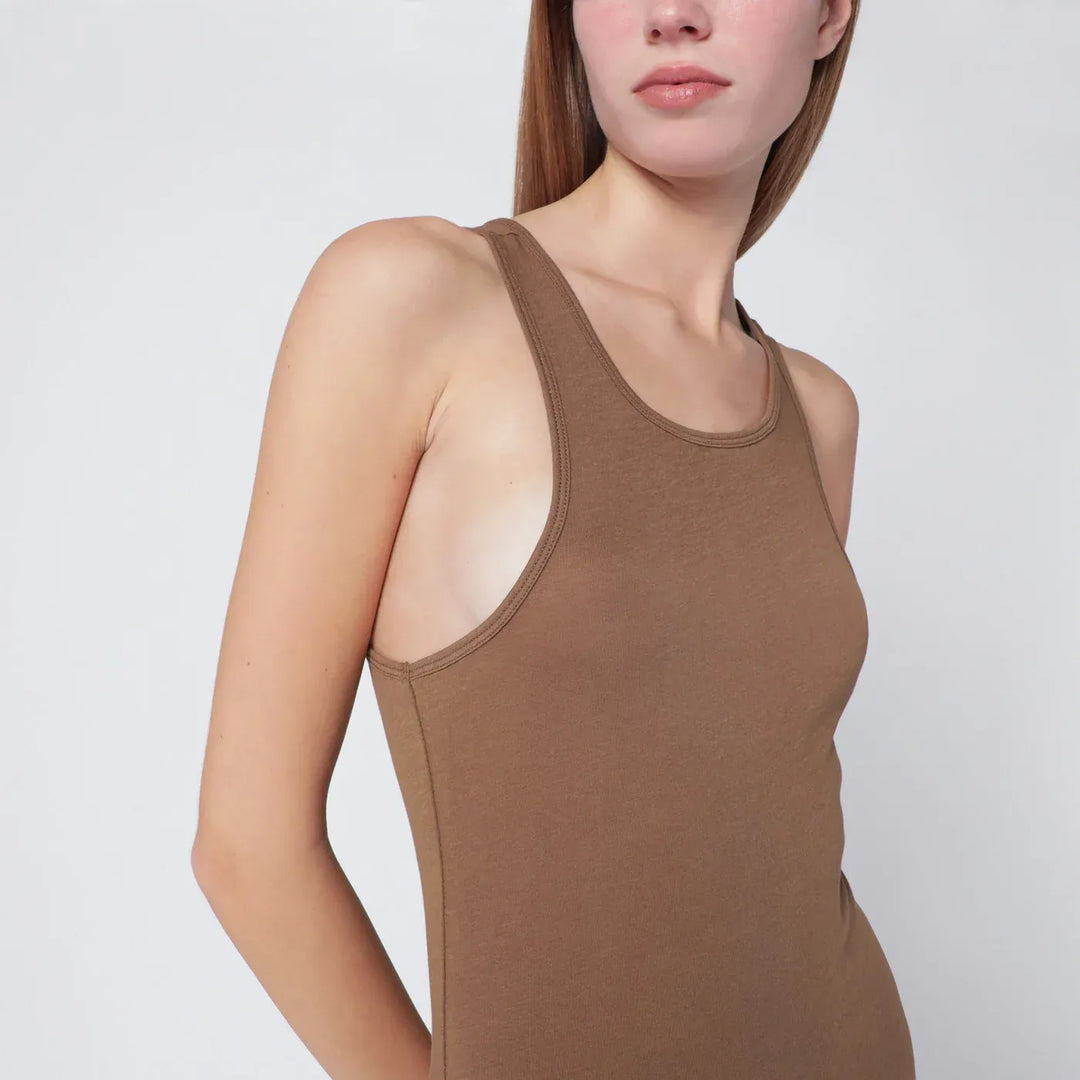 Entire Studios - Sand-colored sleeveless cotton-blend dress Brand Apparel &amp; Accessories