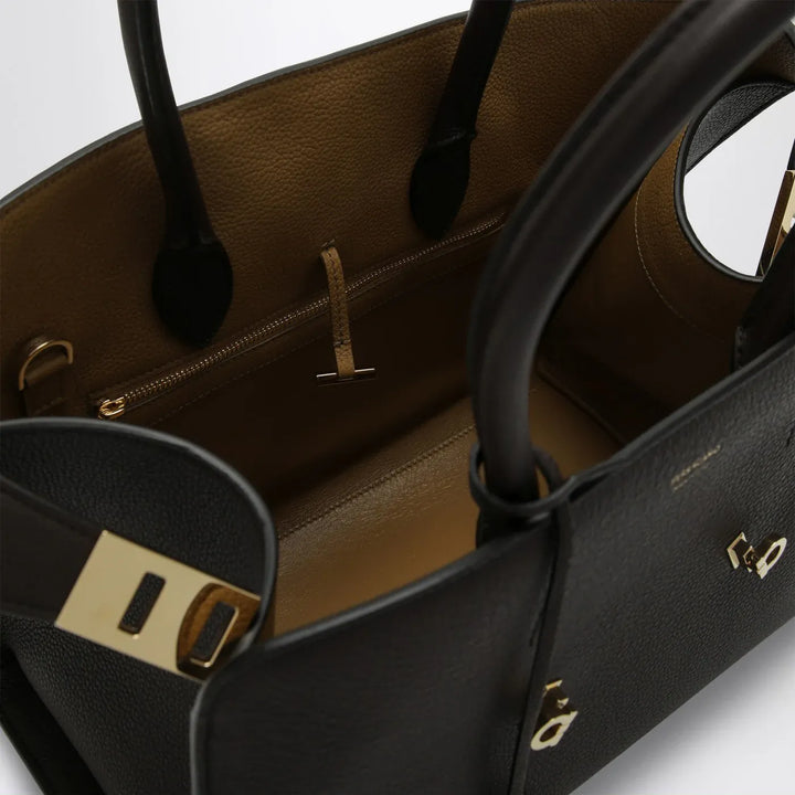Ferragamo - Hug M handbag in brown/ochre leather Brand Apparel &amp; Accessories TU