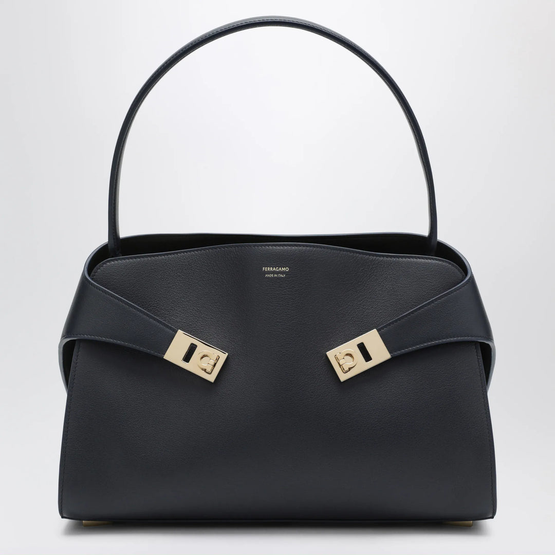 Ferragamo - Navy blue Hug Soft M handbag in leather Brand Apparel &amp; Accessories TU