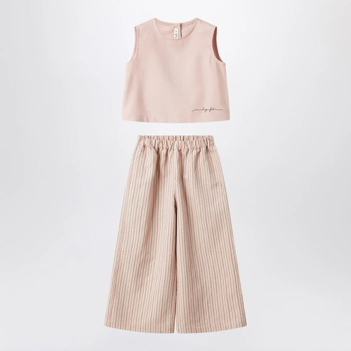 Il Gufo - Blush pink striped outfit Brand Apparel &amp; Accessories 2A