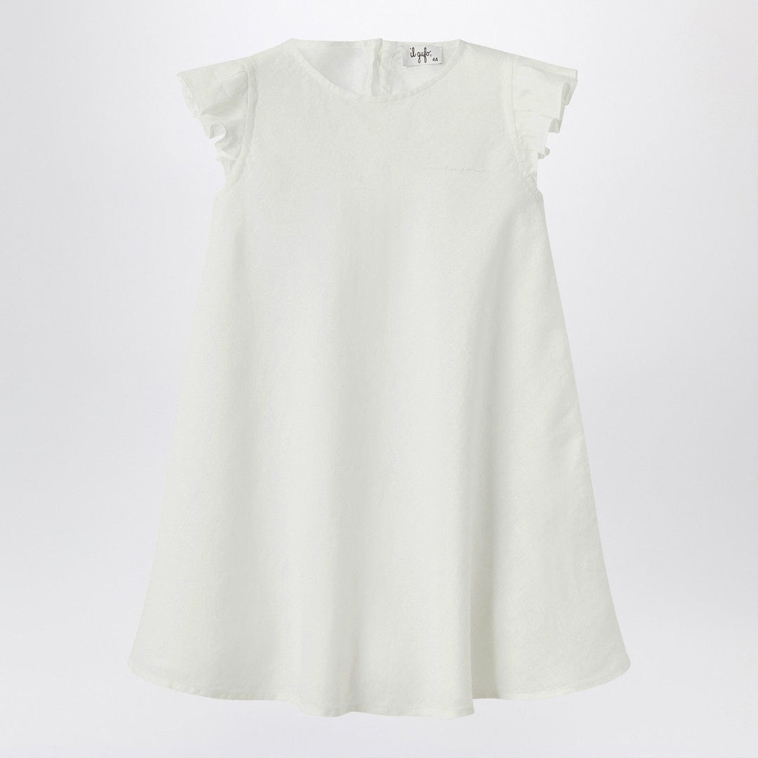 Apparel &amp; Accessories Il Gufo - White linen dress with ruffles Brand