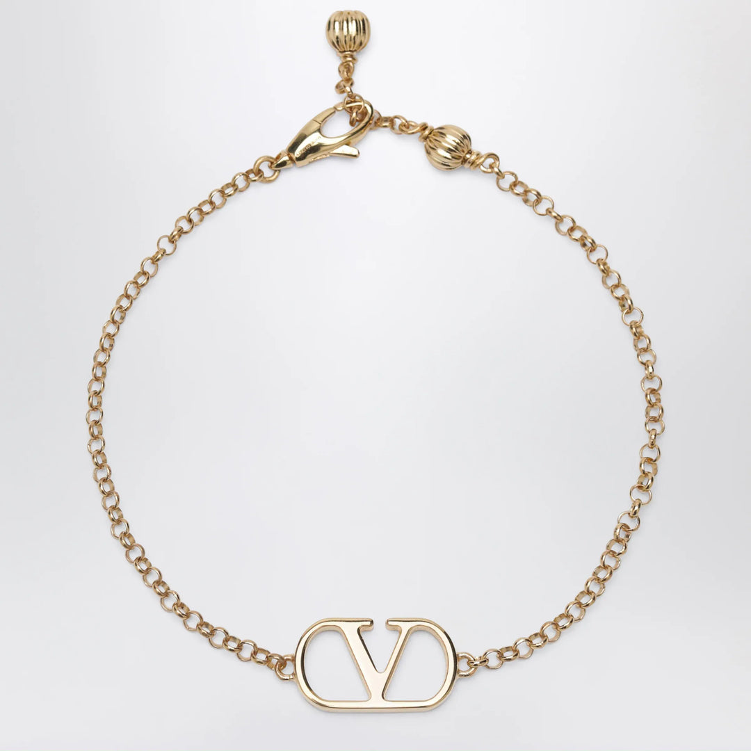 Valentino Garavani - VLogo Signature bracelet in gold-tone brass Brand Apparel &amp; Accessories > Jewelry S