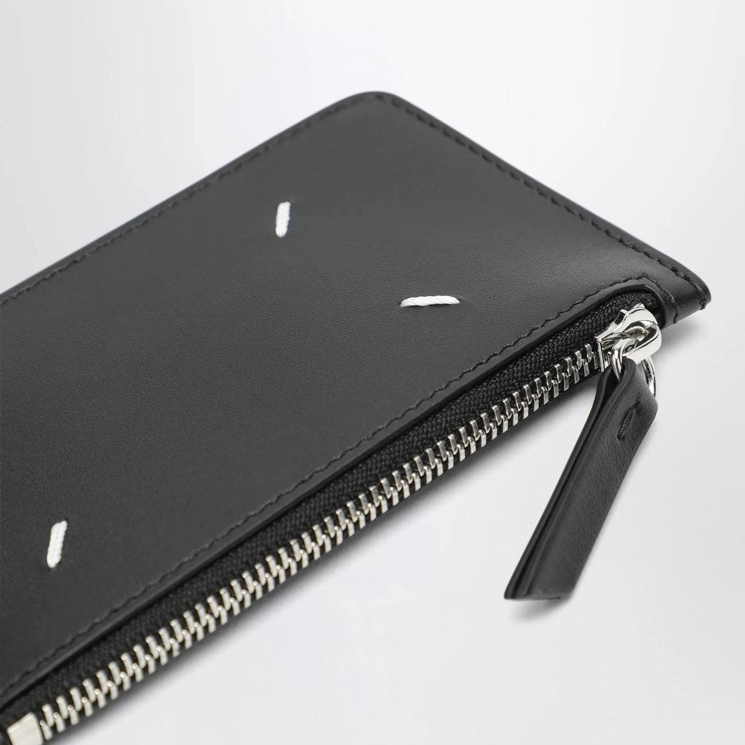 Maison Margiela - Black Four Stitches Zip Card Holder Brand Apparel &amp; Accessories U