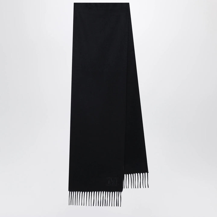 Max Mara - Cashmere stole with Monogram embroidery in black Brand Apparel &amp; Accessories U