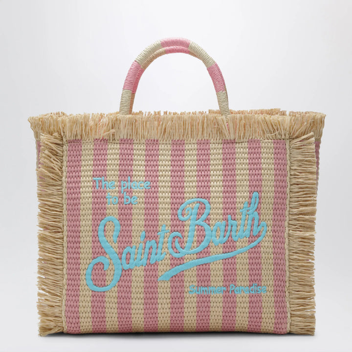 MC2 Saint Barth - Colette striped straw-effect fabric bag Brand Apparel &amp; Accessories TU