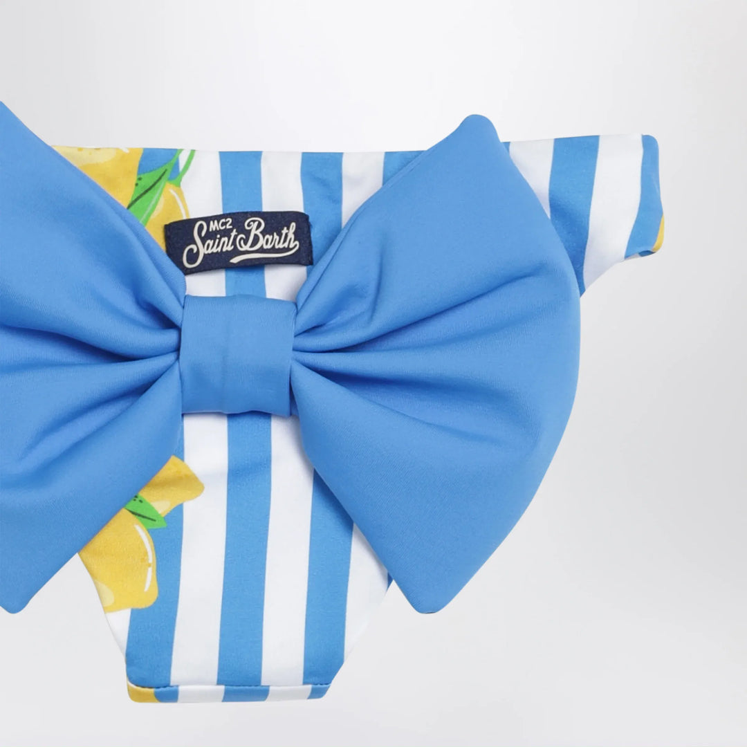 MC2 Saint Barth - Striped Briefs with Lemon Print and Bow Brand Apparel &amp; Accessories 2Y