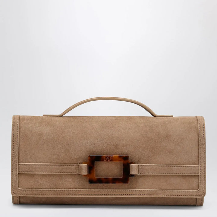 ROGER VIVIER - Belle Vivier Clutch in suede Brand Apparel &amp; Accessories TU