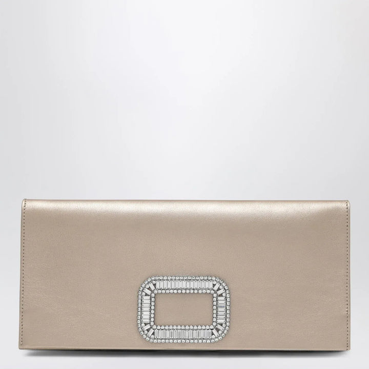 ROGER VIVIER - Mini Pilgrim golden leather pochette Brand Apparel &amp; Accessories TU