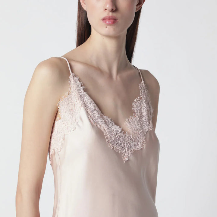 Róhe - Light pink silk slip dress with lace Brand Apparel &amp; Accessories