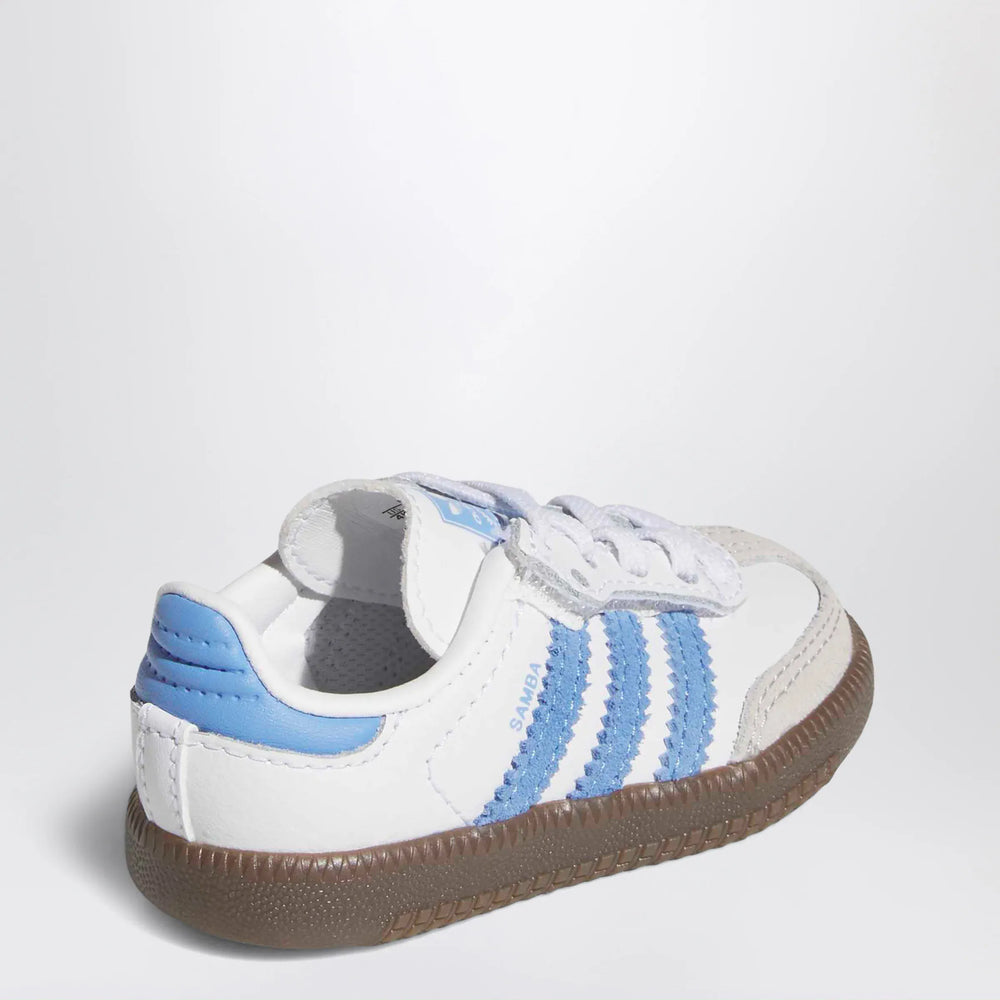 adidas Originals - OG Samba sneakers in white/blue with elastic laces Brand Apparel & Accessories > Shoes