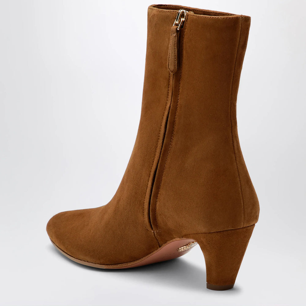 Aquazzura - Chestnut Sloan suede ankle boots Brand Apparel & Accessories > Shoes