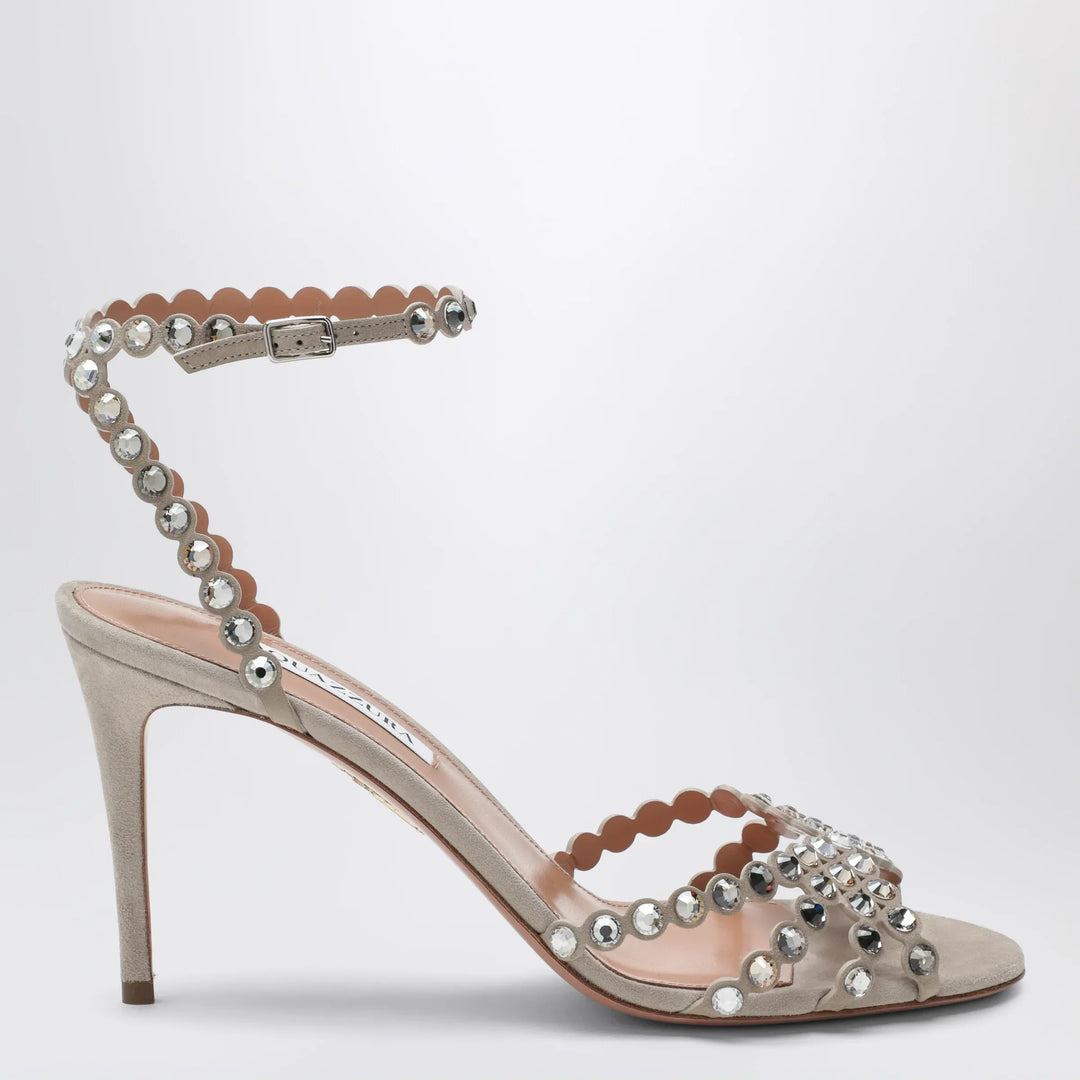 Aquazzura - Tequila crystal-embellished suede sandals Brand Apparel &amp; Accessories > Shoes