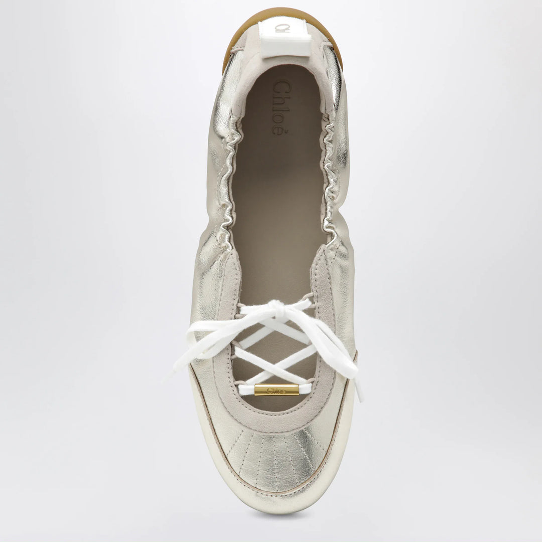 Chloé - Chloé Kick ballet sneakers in metallic nappa leather Brand Apparel &amp; Accessories > Shoes