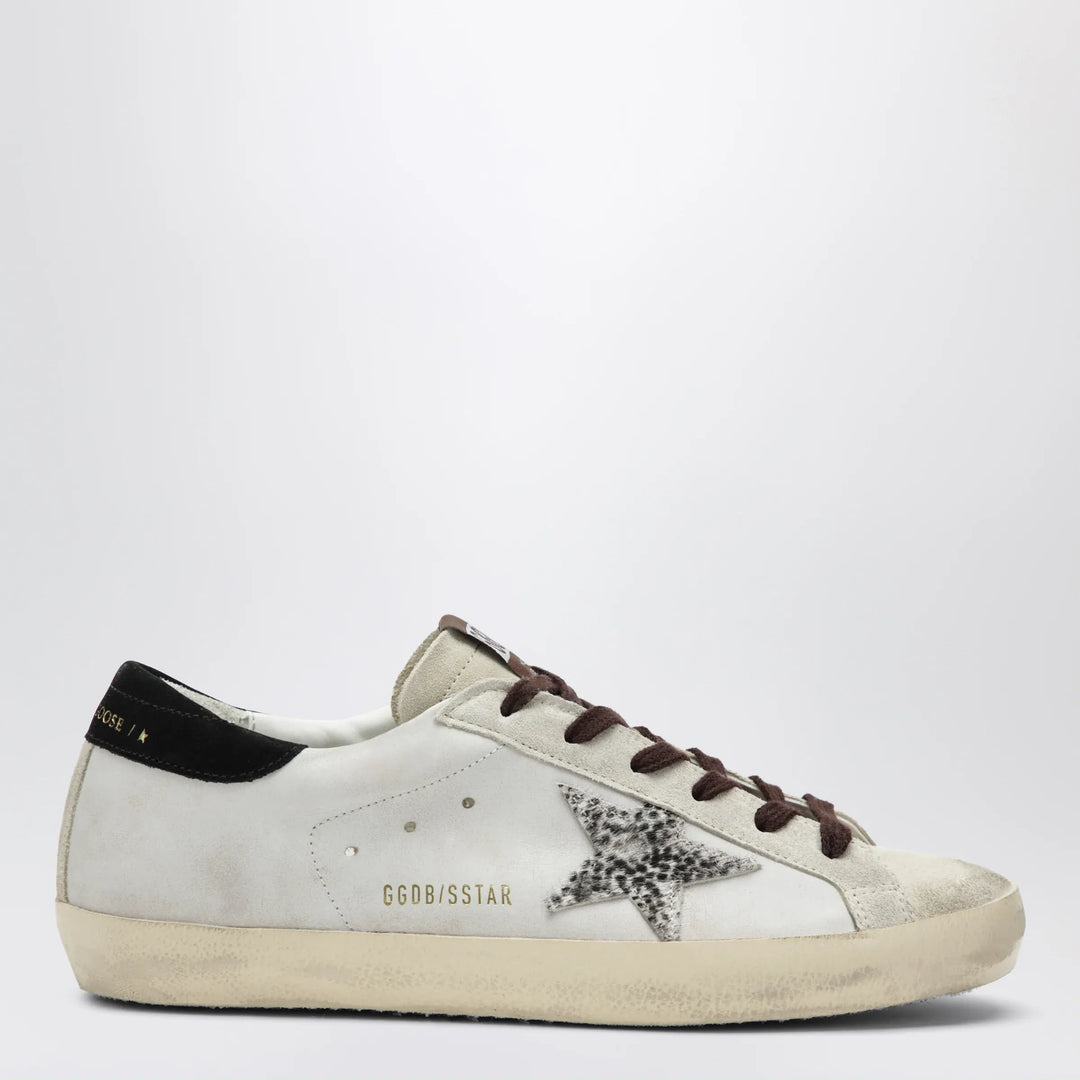 Golden Goose - Golden Goose Super-Star sneakers in white with animal-print star Brand Apparel &amp; Accessories > Shoes 36 IT