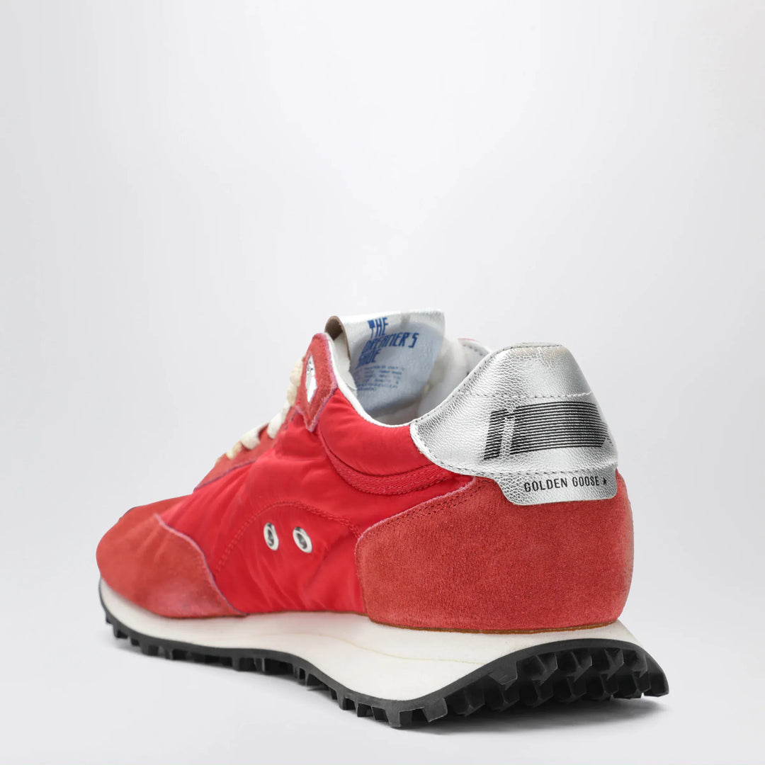 Golden Goose - Red/silver Marathon sneakers in nylon and suede Brand Apparel &amp; Accessories > Shoes