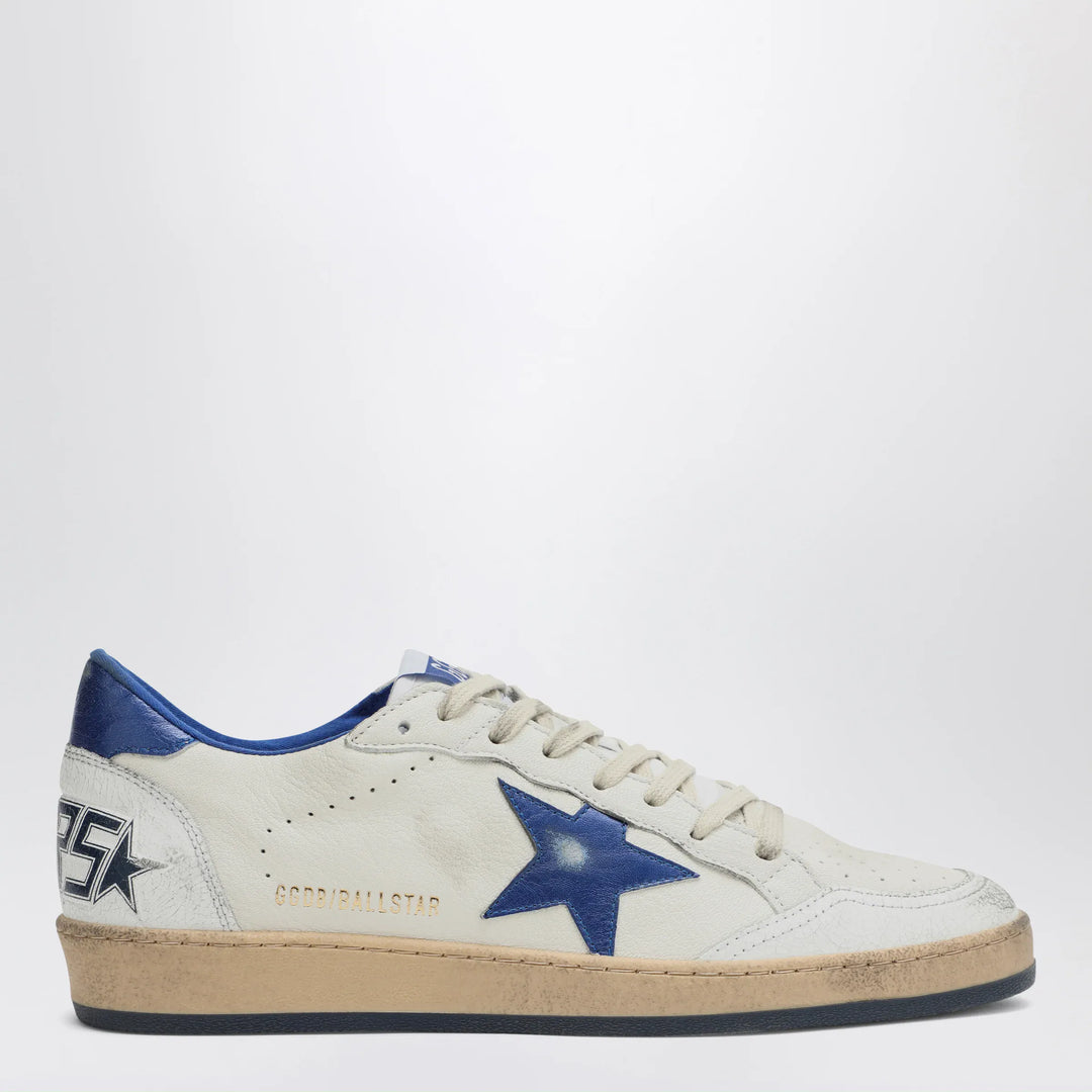 Golden Goose - White/metallic blue Ballstar sneakers Brand Apparel &amp; Accessories > Shoes