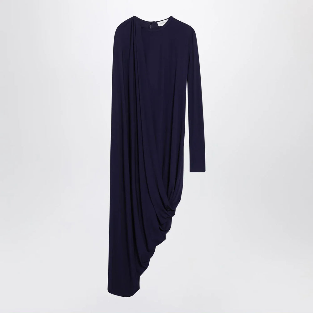 Sportmax - Dark purple draped asymmetric dress Brand Apparel & Accessories XS