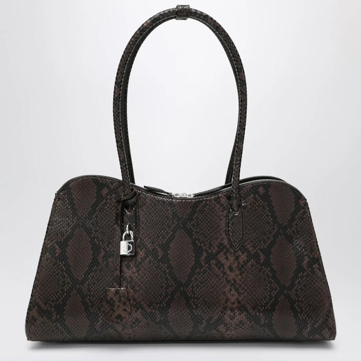Stella McCartney - Espresso snake-effect Ryder tote bag Brand Apparel &amp; Accessories U