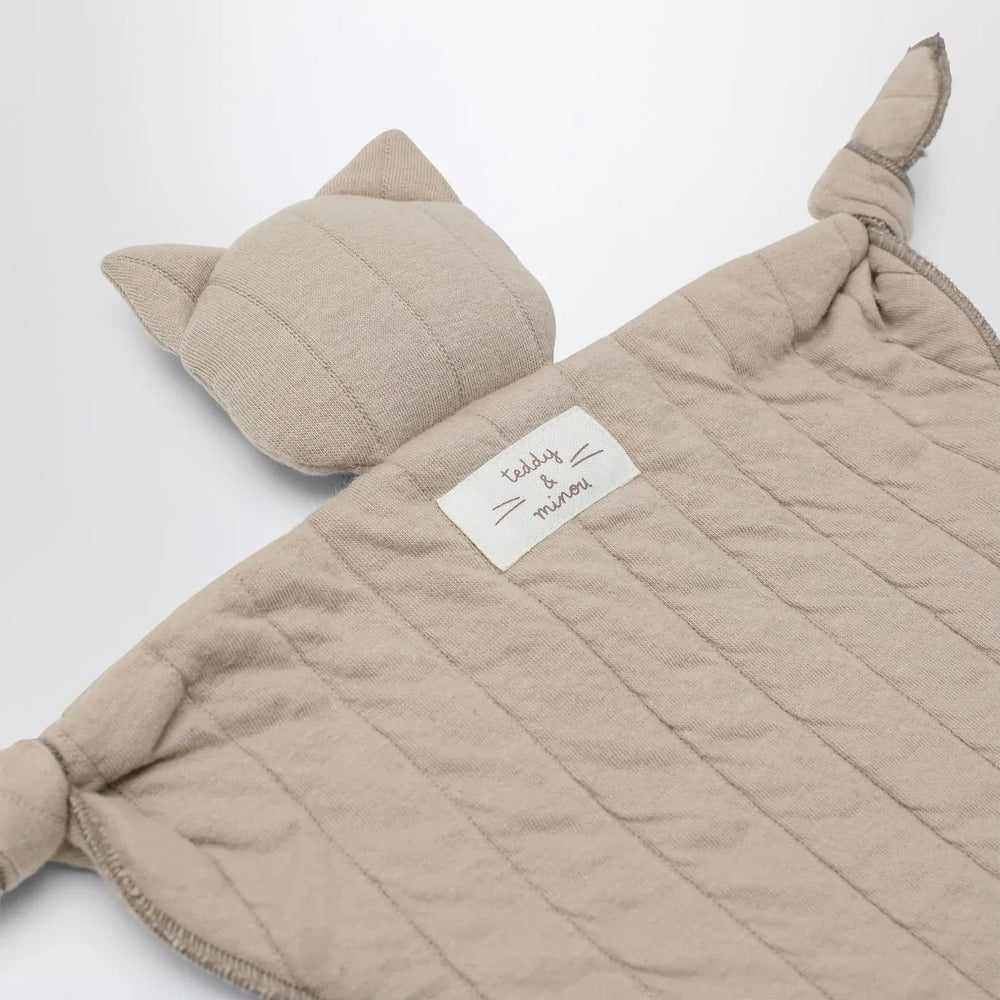 Teddy & Minou - Beige gauze doudou with kitten Brand Apparel & Accessories U