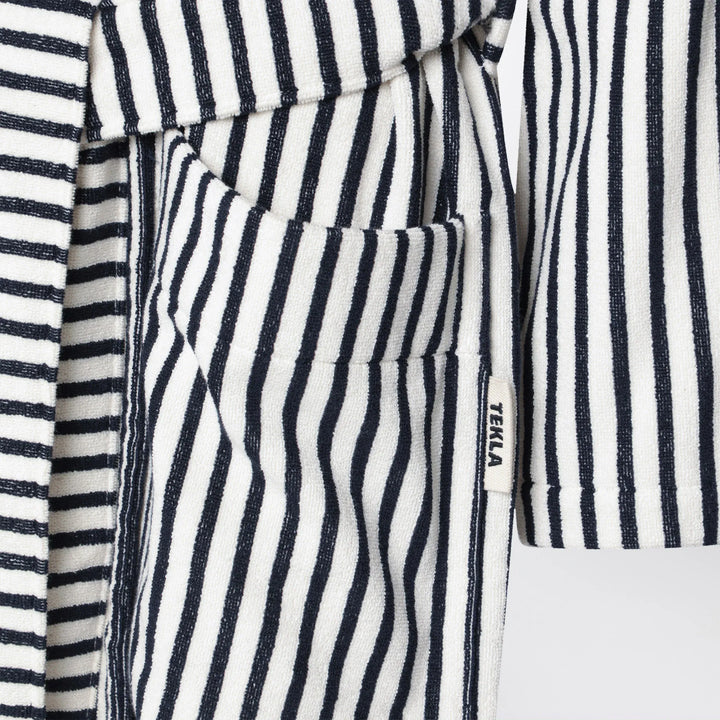 Tekla - White and black striped bathrobe Brand Apparel &amp; Accessories