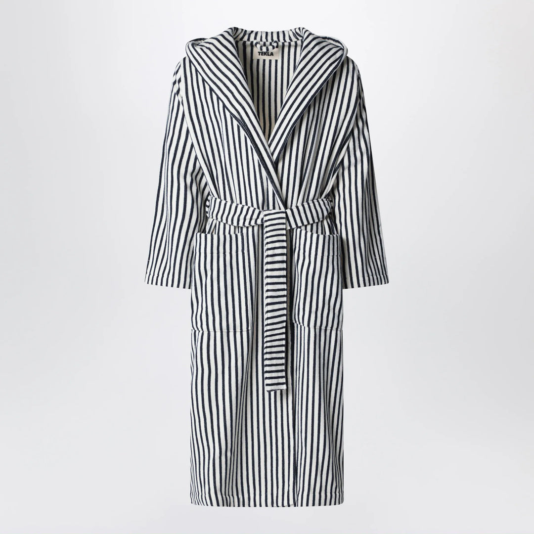 Tekla - White and black striped bathrobe Brand Apparel &amp; Accessories S