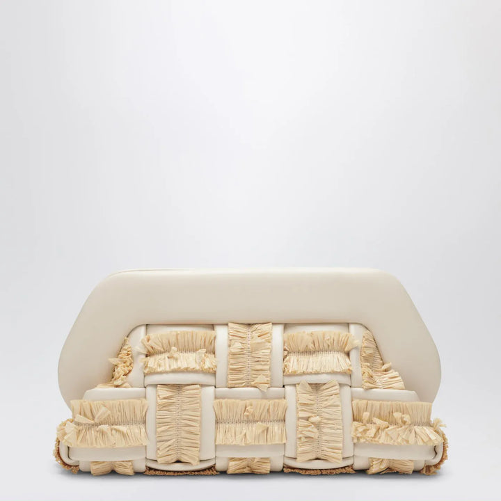 THEMOIRè - Tia clutch in butter color with raffia inserts Brand Apparel &amp; Accessories TU