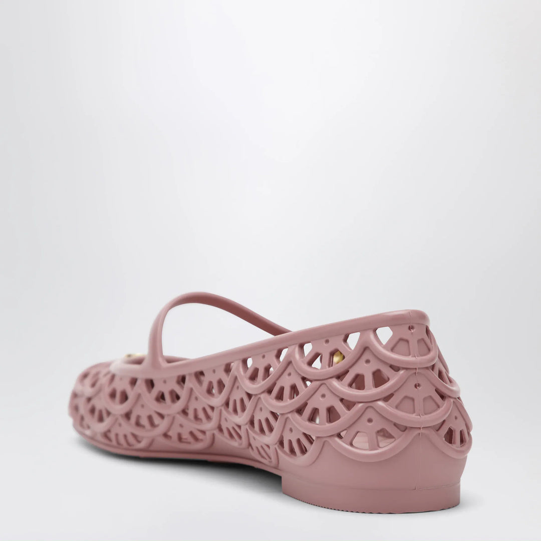 Valentino Garavani - Pink rubber VLogo Signature ballet flats Brand Apparel &amp; Accessories