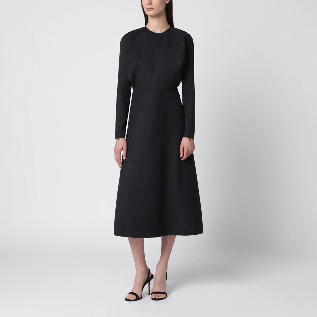 Victoria Beckham - Doman virgin wool dress in dark grey mélange Brand Apparel & Accessories 6 UK