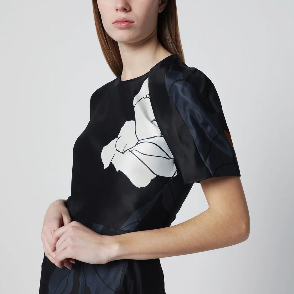 Victoria Beckham - Eve floral satin midi dress Brand Apparel & Accessories 6 UK