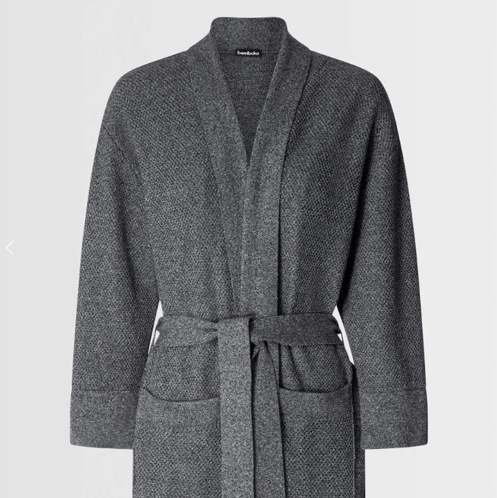 Bathrobes (S/M) H125cm / Marl Grey Bemboka Pure Cotton Knitted Bathrobes Brand