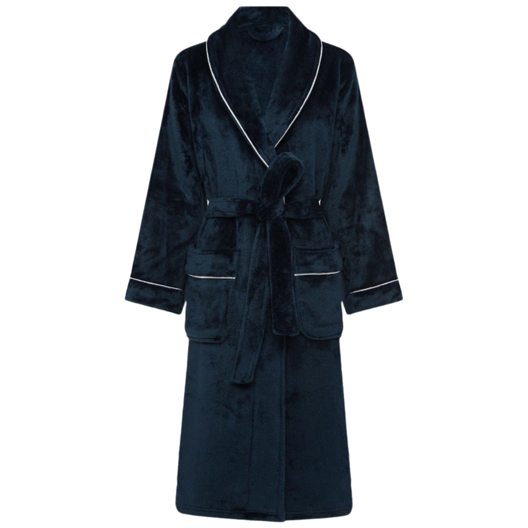 Brogo Bathrobes S/M Brogo Luxe Bathrobe Ink - White Piping Brogo Luxe Bathrobe Ink - White Piping | It is Extremely Sophisticated Brand