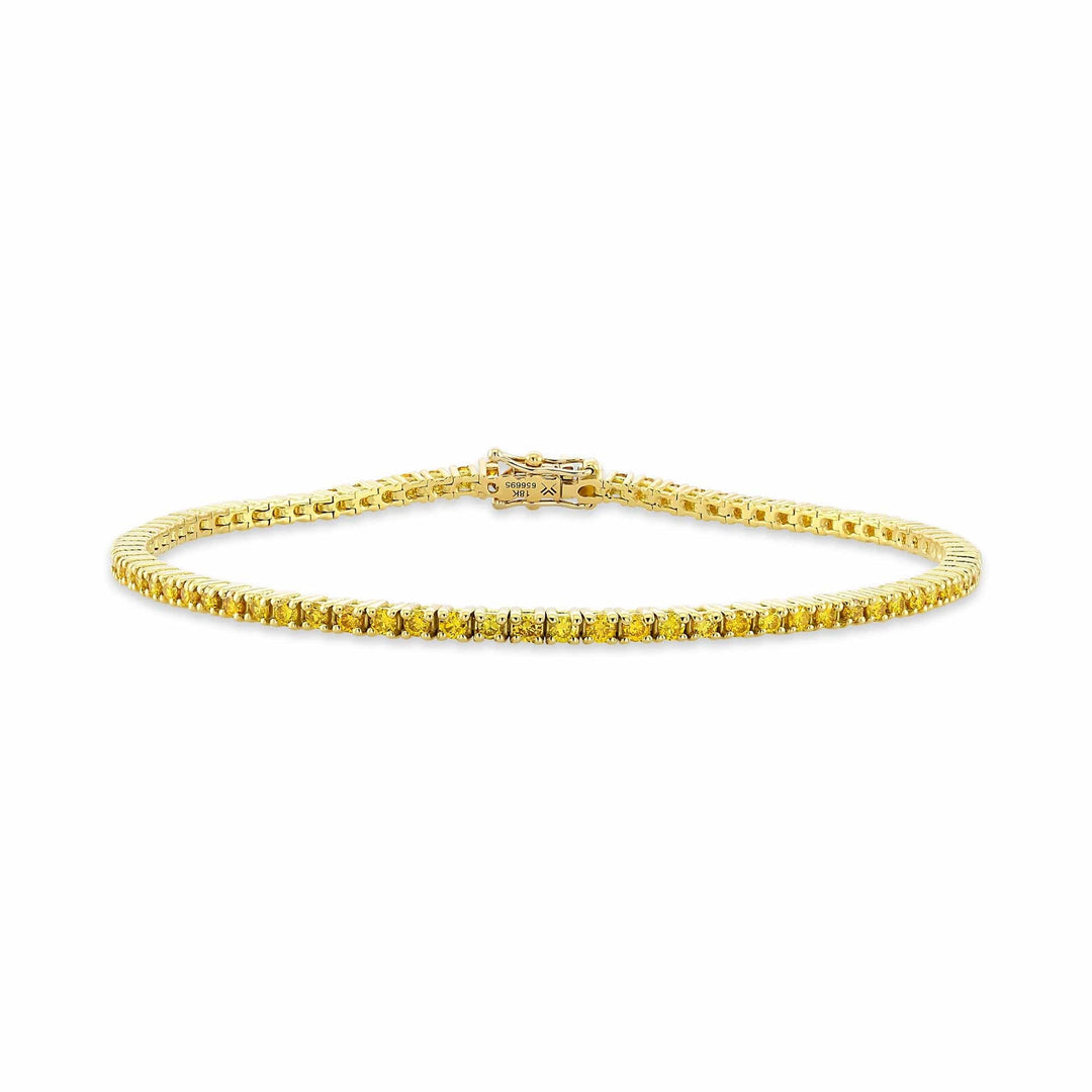 [FANTASY] Fancy Vivid Orange Yellow Round Brillant Bracelet Brand Bracelet
