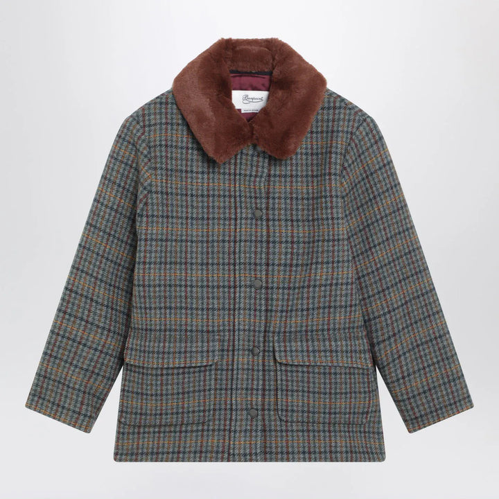 Bonpoint - Joao quilted wool coat with checked pattern Brand Coats &amp; Jackets 4