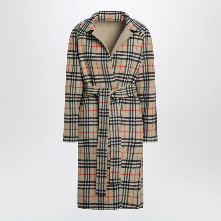 Burberry - Sand reversible wool coat Brand Coats &amp; Jackets 8 UK
