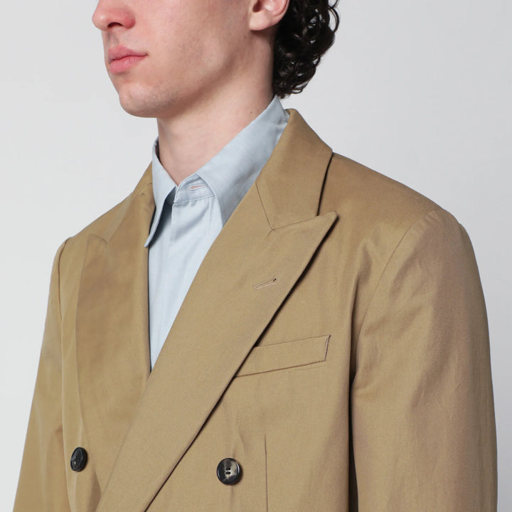 Dries Van Noten - Camel double-breasted jacket Brand Coats &amp; Jackets