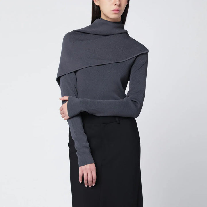 Entire Studios - Grey turtleneck sweater with cape detail Brand Coats &amp; Jackets XS/S