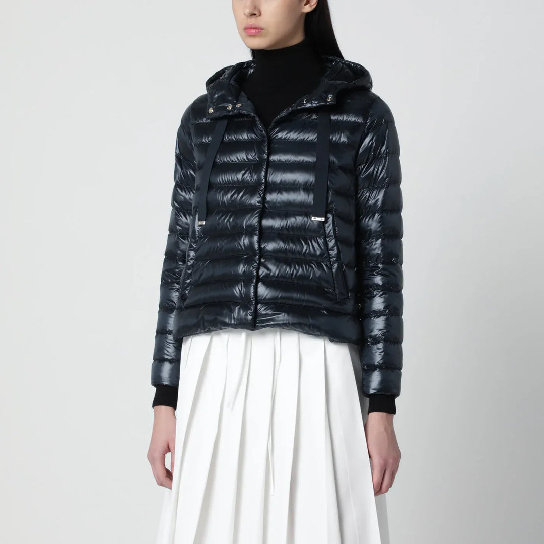 HERNO - Navy blue ultralight nylon puffer jacket Brand Coats &amp; Jackets 44  IT