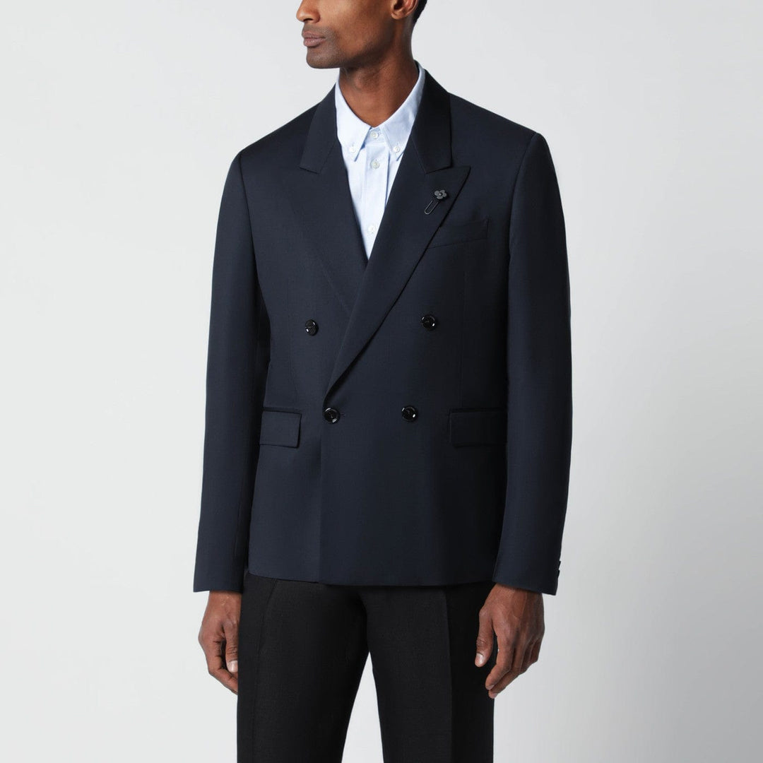 Coats & Jackets Lardini - Blue double-breasted wool jacket Brand